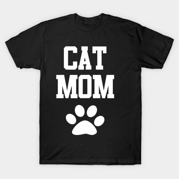 Women Ladies Cat Mom T-Shirt by marklaunch